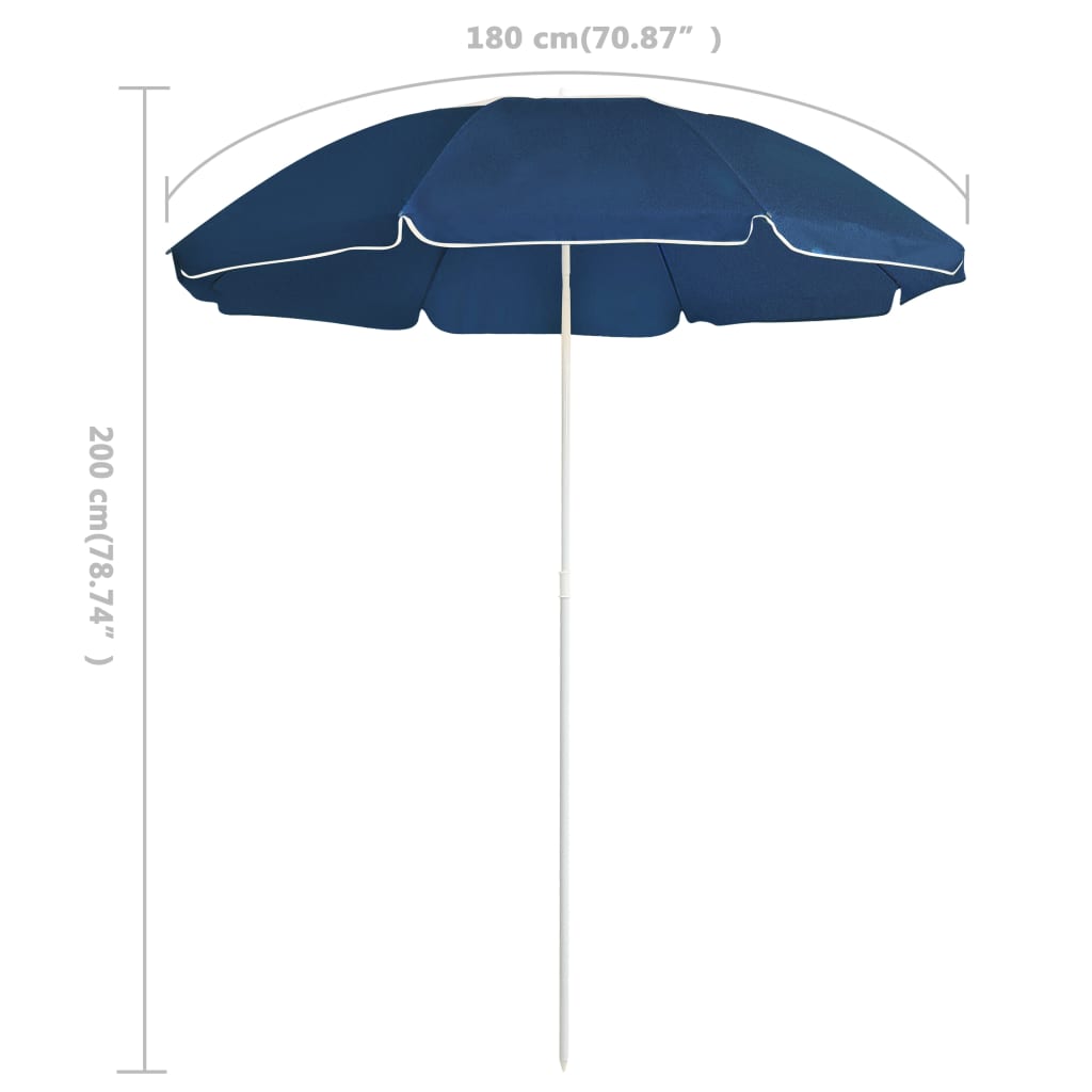 Parasol met stalen paal 180 cm