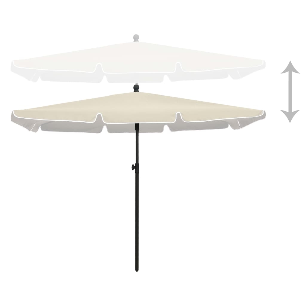 Parasol met paal 210x140 cm