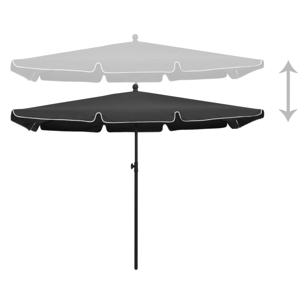 Parasol met paal 210x140 cm