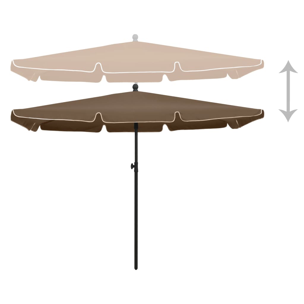 Parasol met paal 210x140 cm