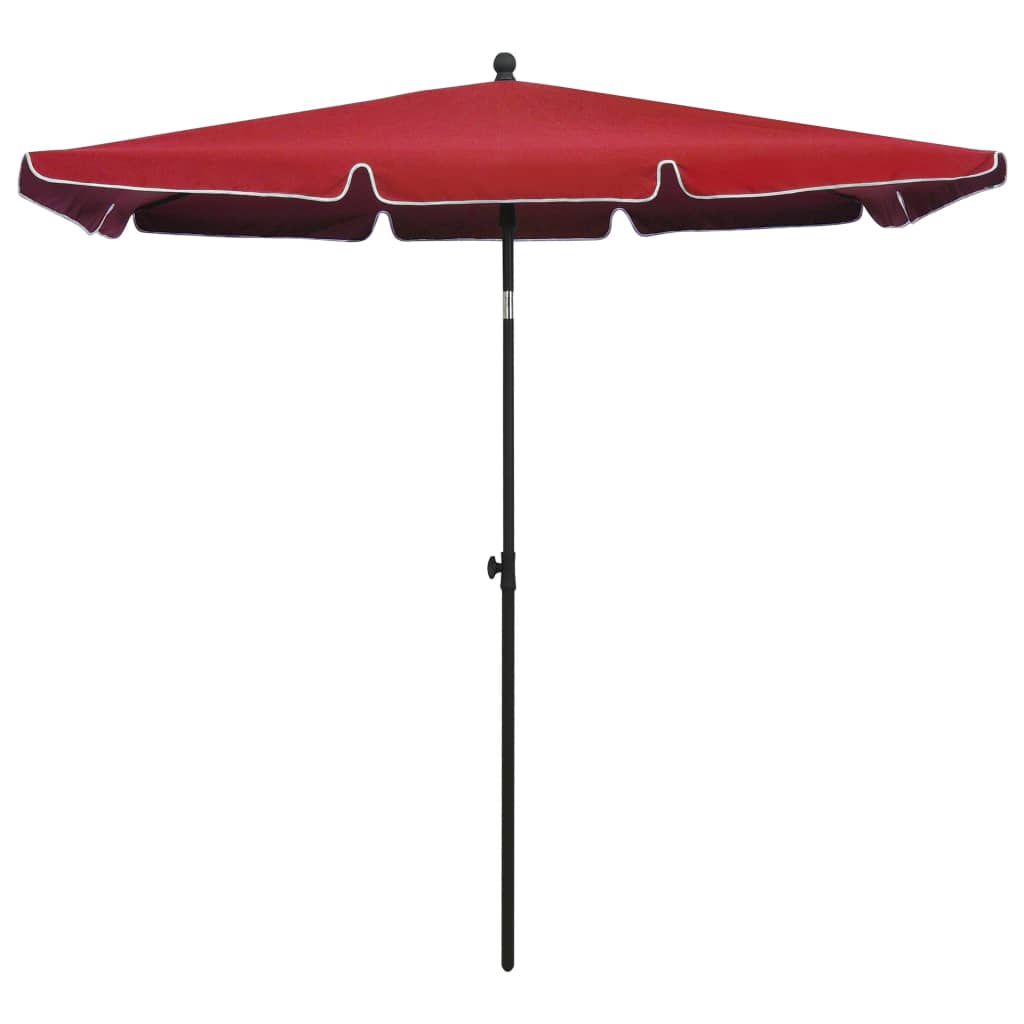 Parasol met paal 210x140 cm zandkleurig