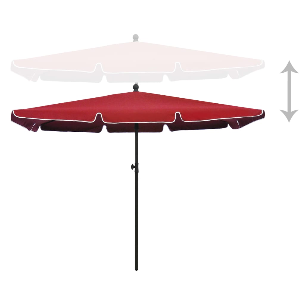 Parasol met paal 210x140 cm