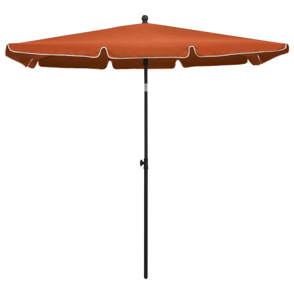 Parasol met paal 210x140 cm zandkleurig