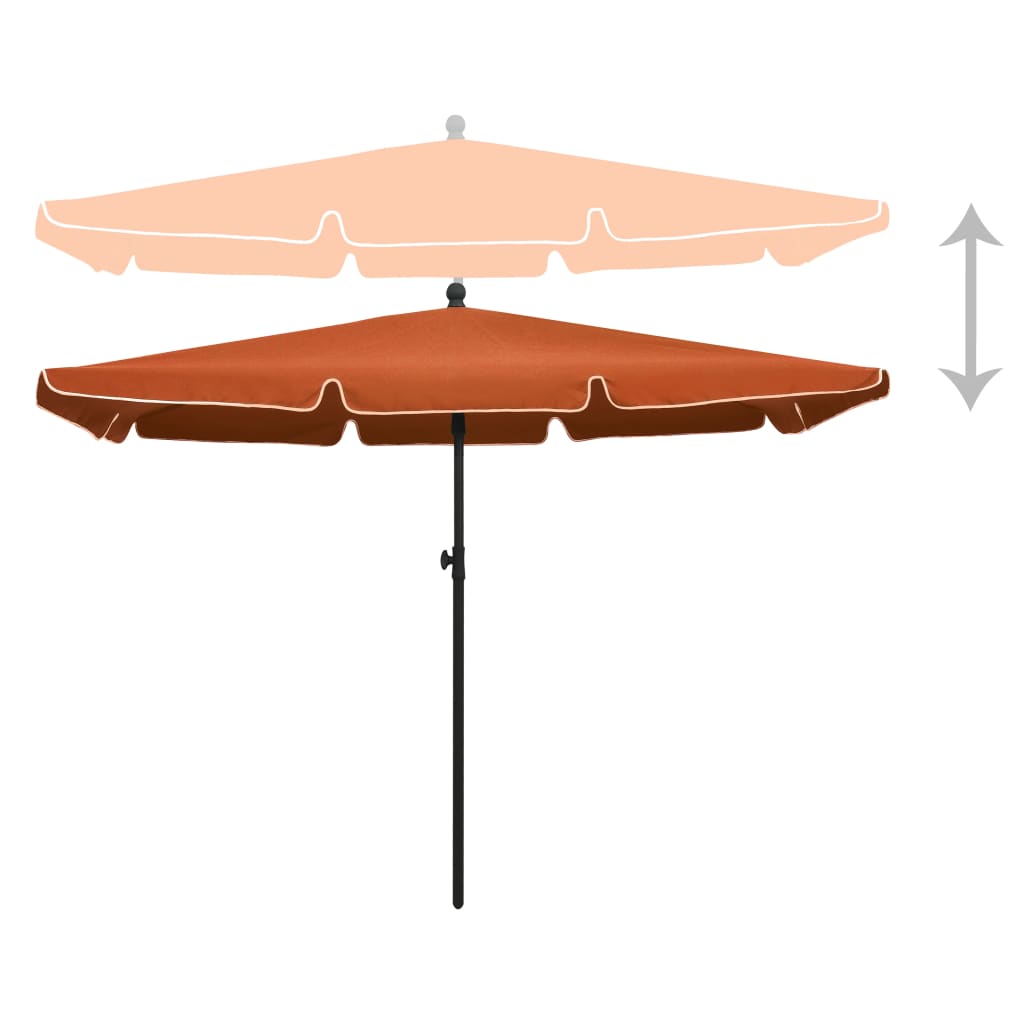 Parasol met paal 210x140 cm