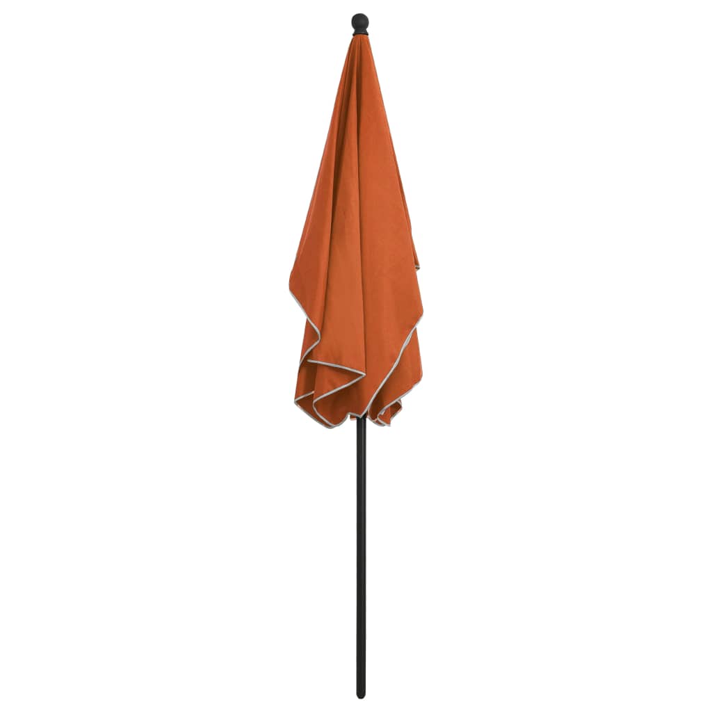 Parasol met paal 210x140 cm zandkleurig