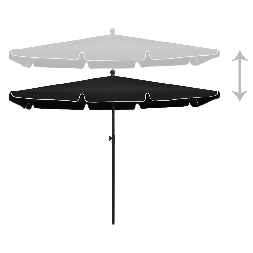 Parasol met paal 210x140 cm