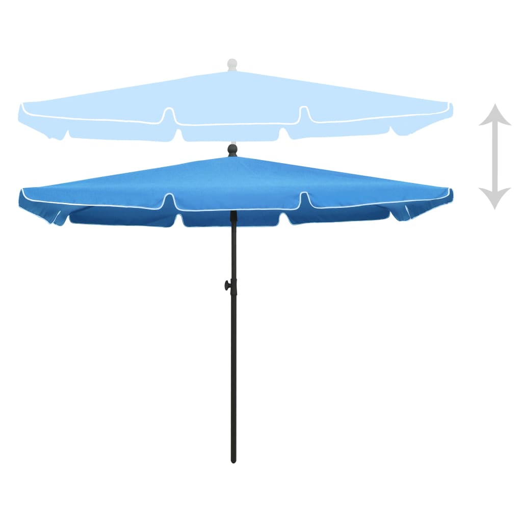 Parasol met paal 210x140 cm