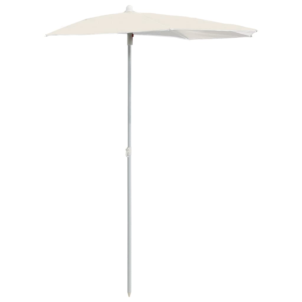 Parasol half met paal 180x90 cm