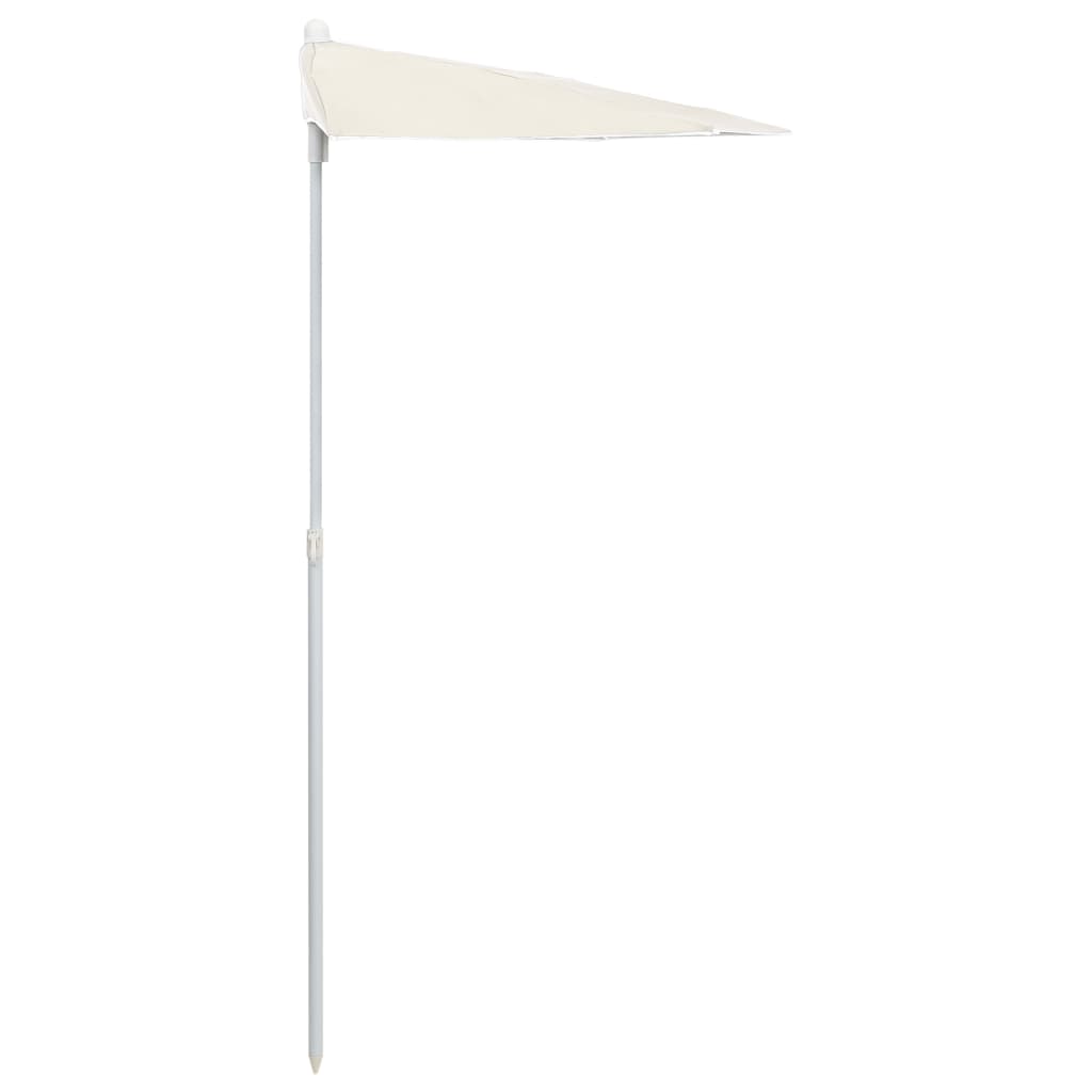 Parasol half met paal 180x90 cm