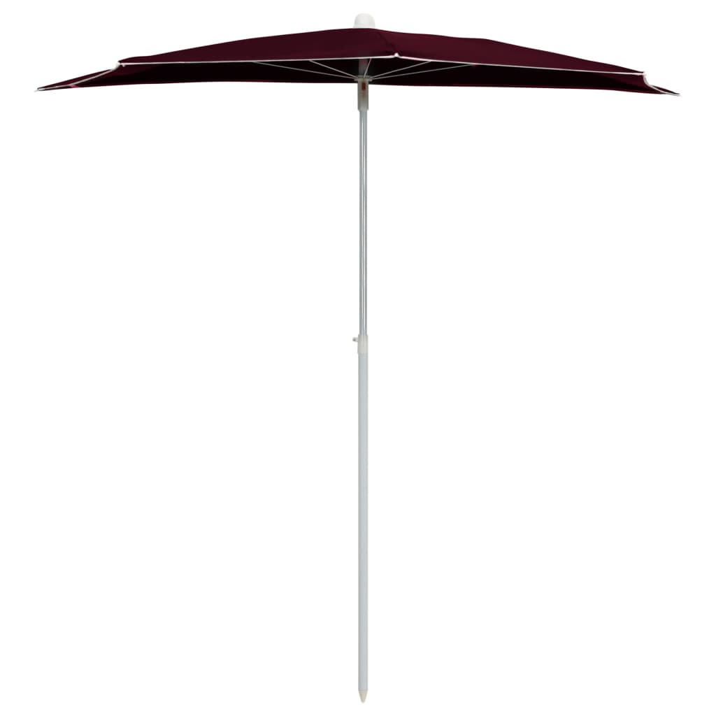 Parasol half met paal 180x90 cm