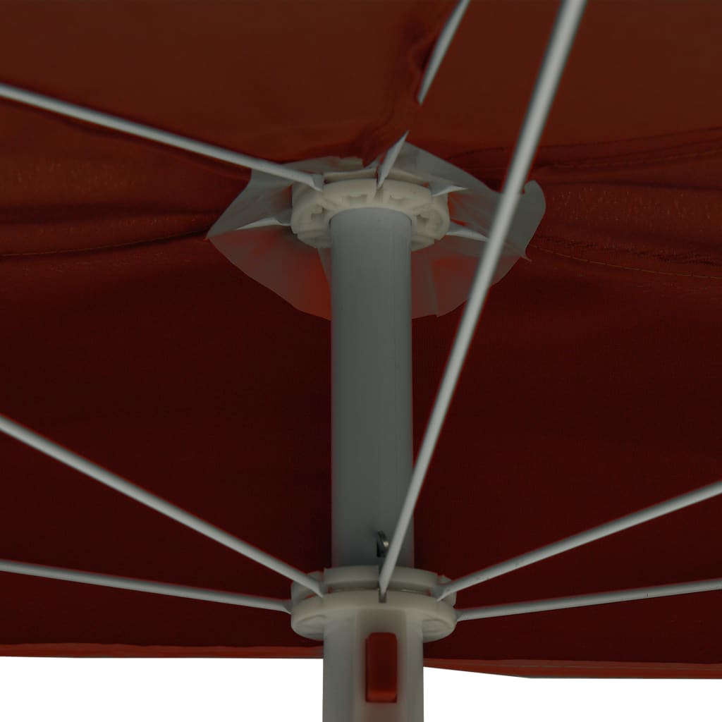 Parasol half met paal 180x90 cm