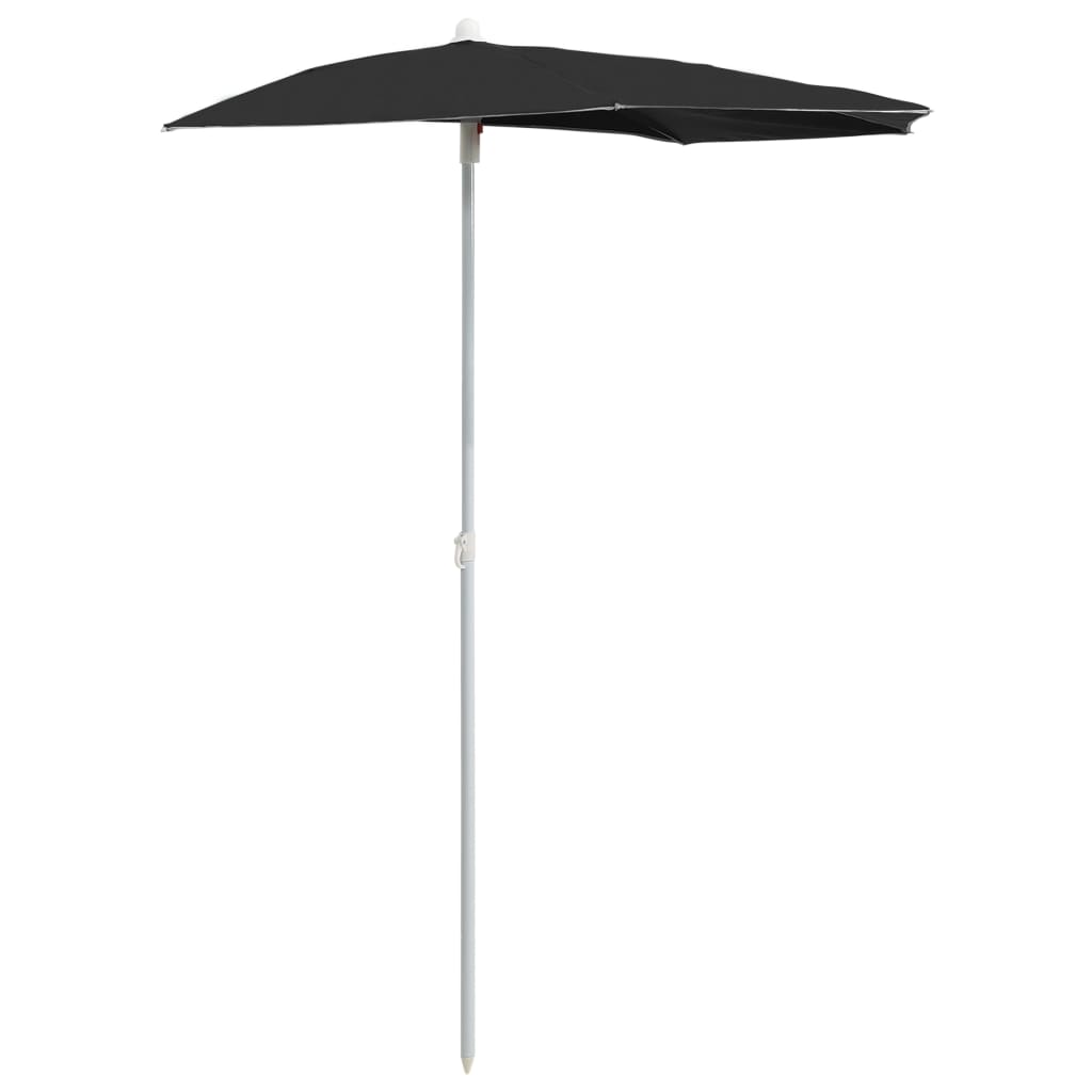 Parasol half met paal 180x90 cm