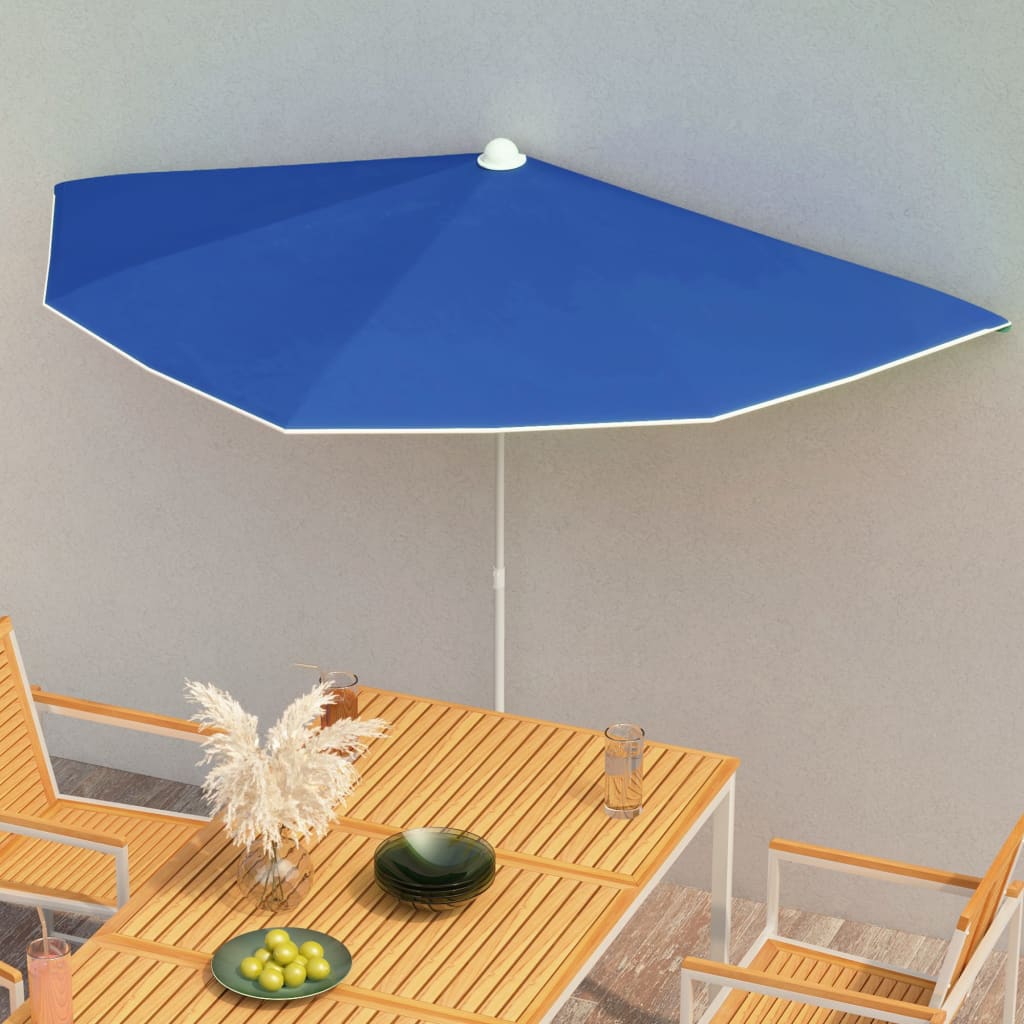 Parasol half met paal 180x90 cm