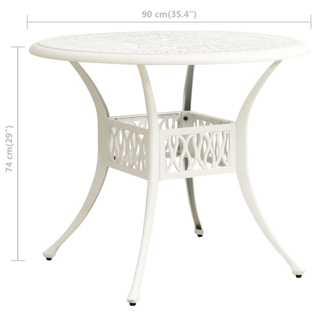 Tuintafel 90x90x74 cm gietaluminium