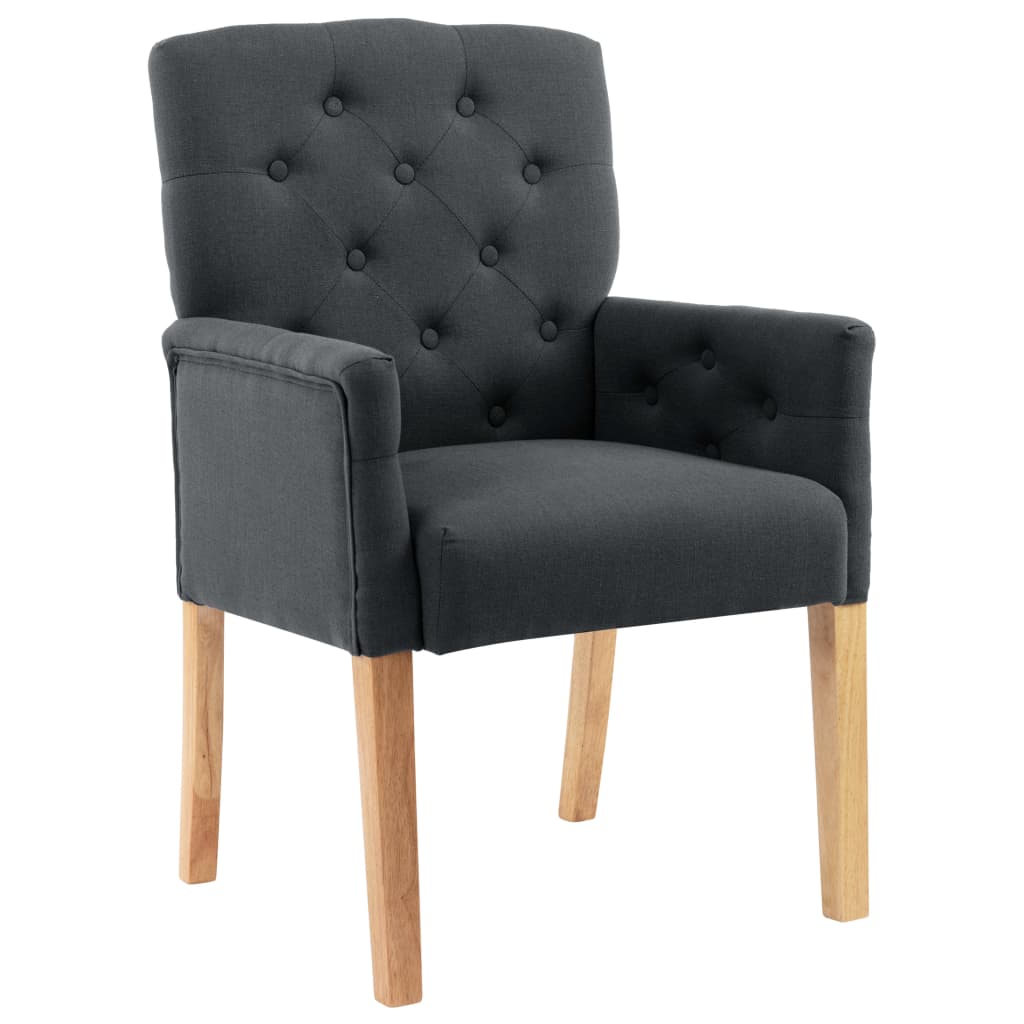 Eetkamerstoelen 4 st met armleuningen stof