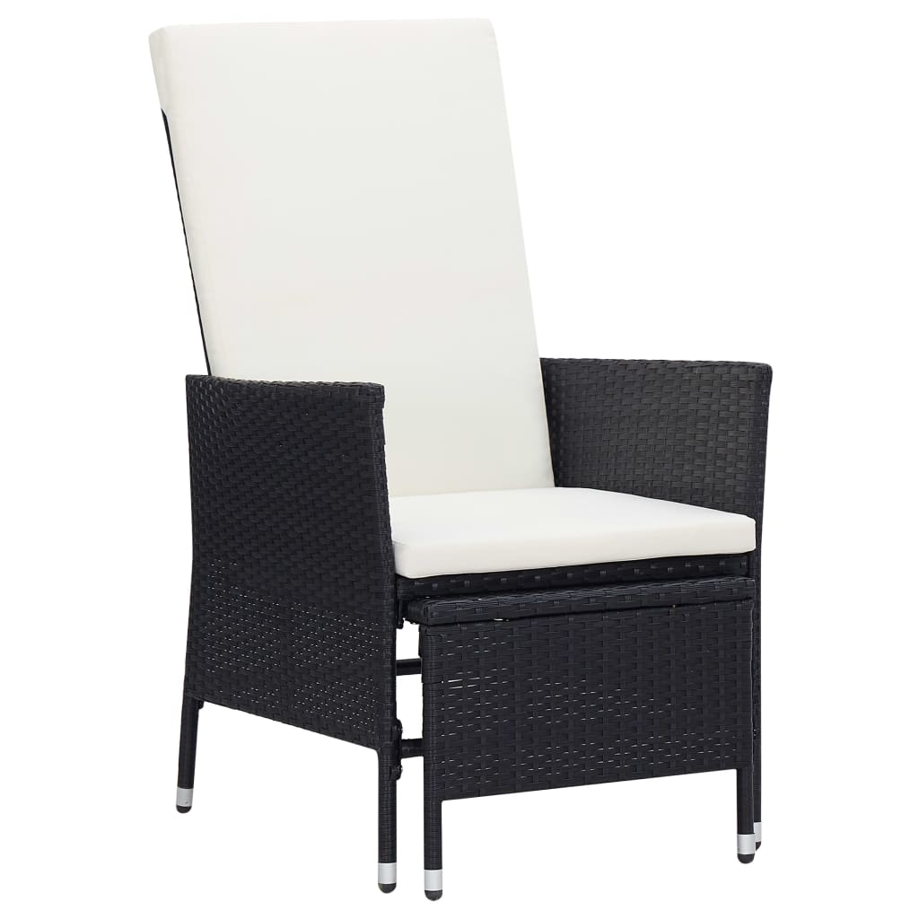 3-delige Loungeset met kussens poly rattan