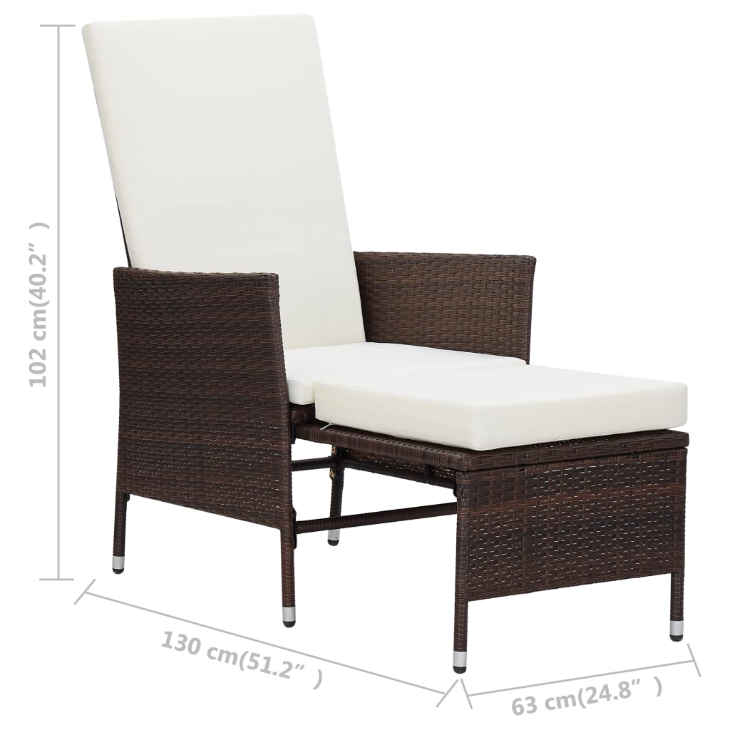 3-delige Loungeset met kussens poly rattan