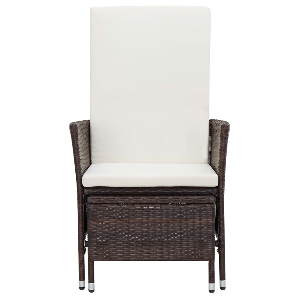 3-delige Loungeset met kussens poly rattan