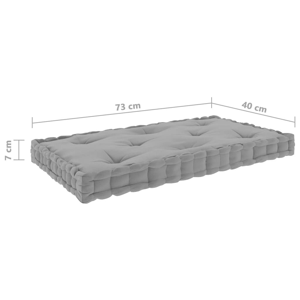 Palletvloerkussen 73x40x7 cm katoen appeltjesgroen