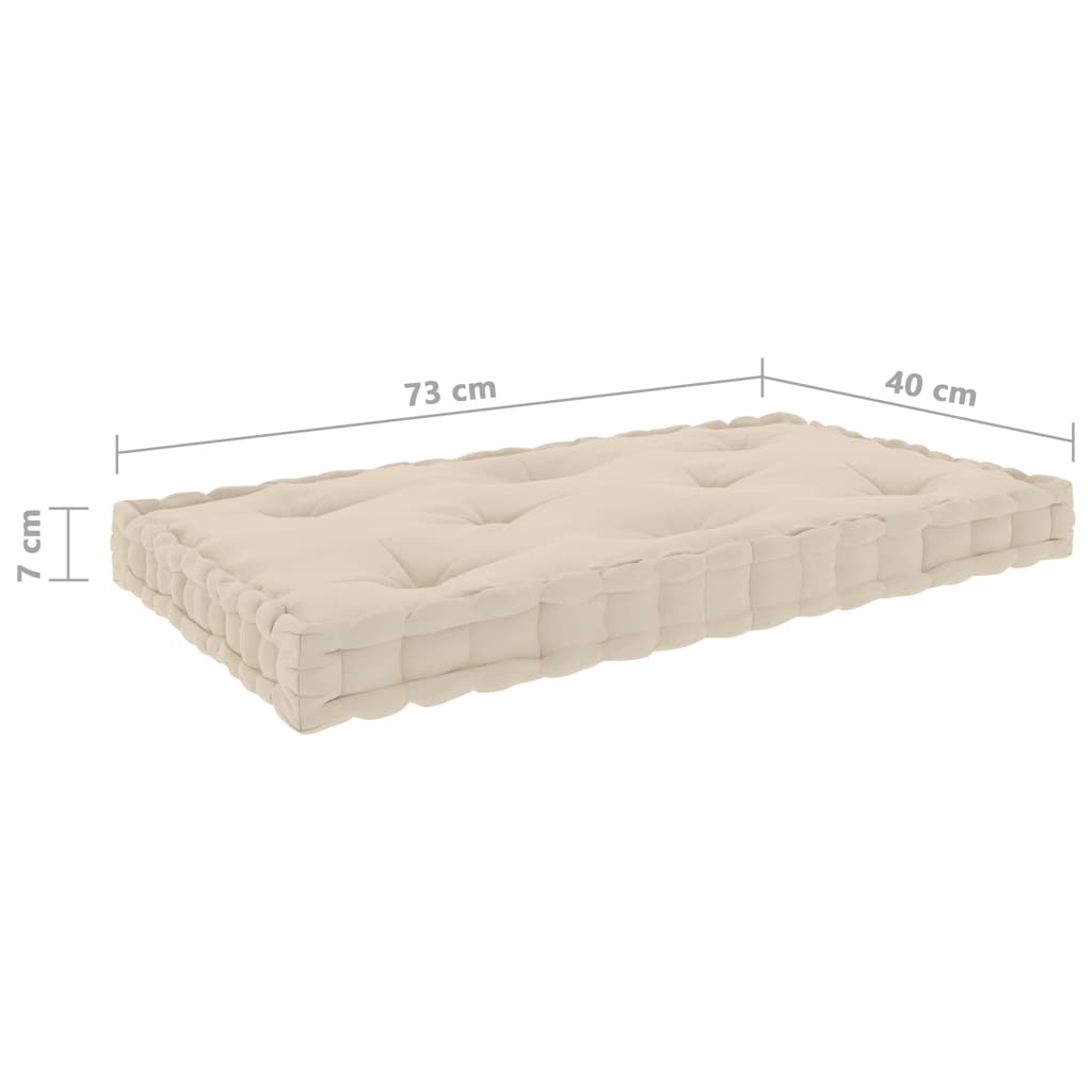 Palletvloerkussen 73x40x7 cm katoen appeltjesgroen