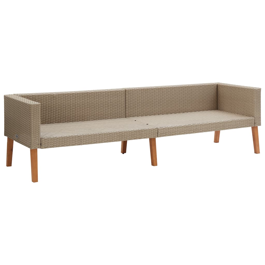 2-delige Loungeset met kussens poly rattan