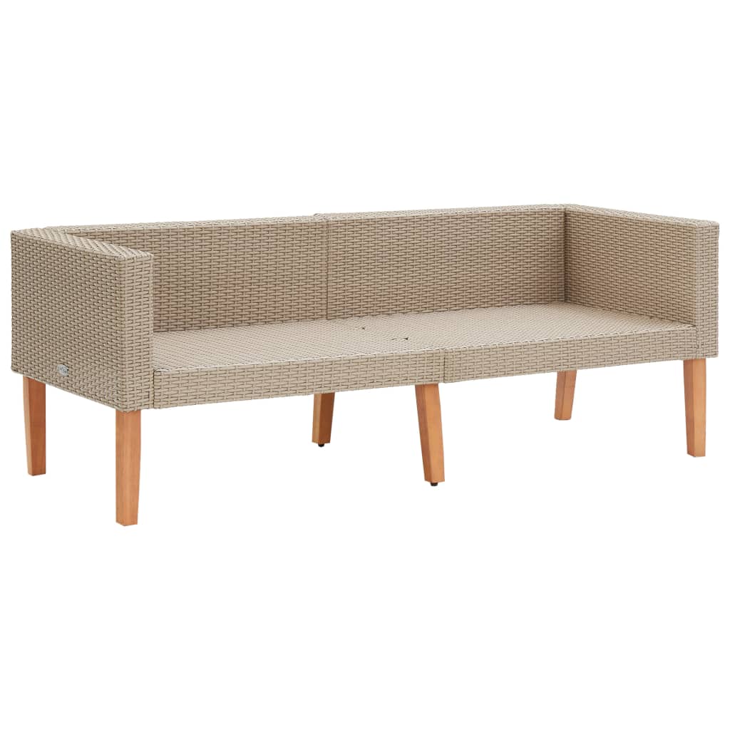 2-delige Loungeset met kussens poly rattan