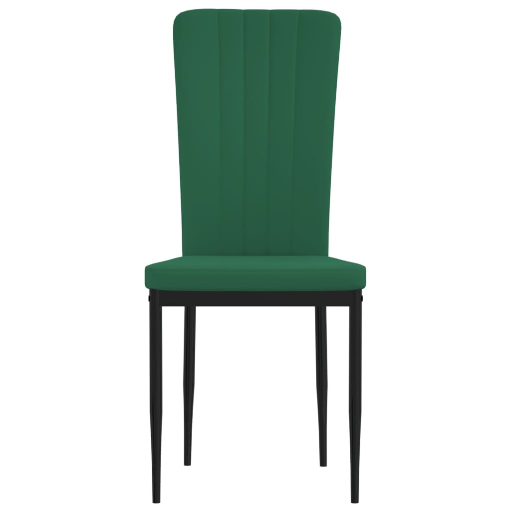 Eetkamerstoelen 4 st fluweel crèmekleurig