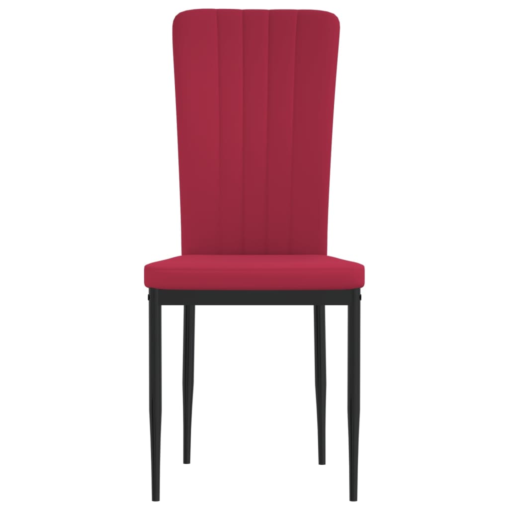 Eetkamerstoelen 4 st fluweel crèmekleurig