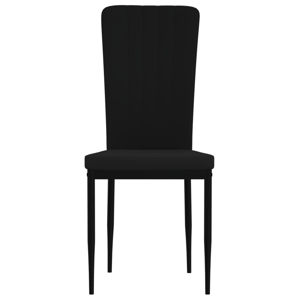 Eetkamerstoelen 4 st fluweel crèmekleurig