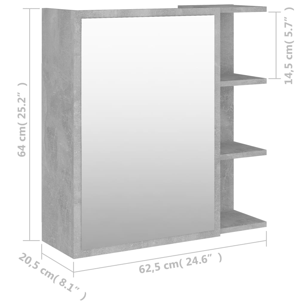 Badkamerspiegelkast 62,5x20,5x64 cm bewerkt hout