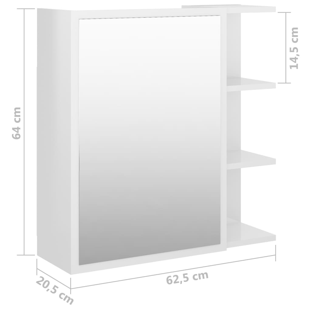 Badkamerspiegelkast 62,5x20,5x64 cm bewerkt hout