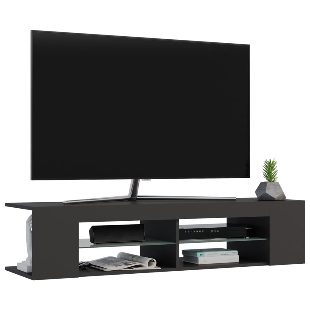 Tv-meubel met LED-verlichting 135x39x30 cm bruin eikenkleur