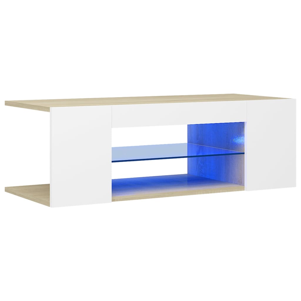 Tv-meubel met LED-verlichting 90x39x30 cm