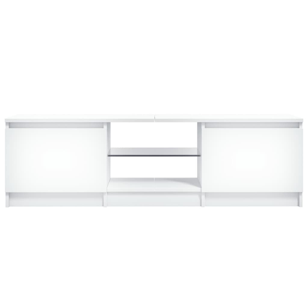 Tv-meubel met LED-verlichting 140x40x35,5 cm bruin eikenkleur