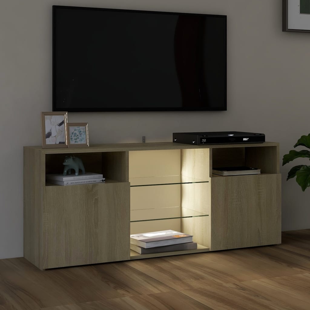 Tv-meubel met LED-verlichting 120x30x50 cm