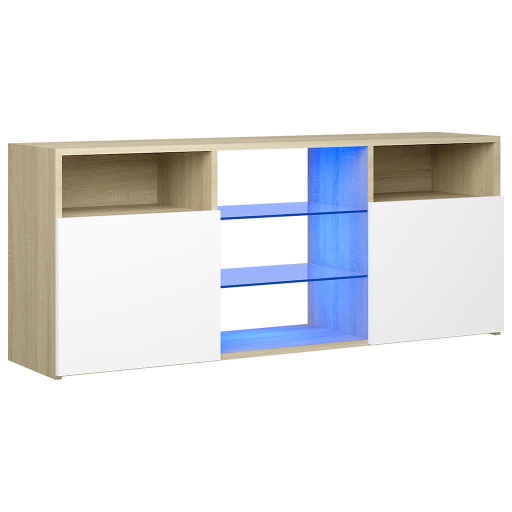 Tv-meubel met LED-verlichting 120x30x50 cm