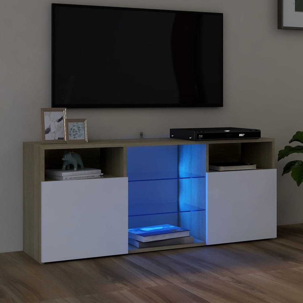 Tv-meubel met LED-verlichting 120x30x50 cm