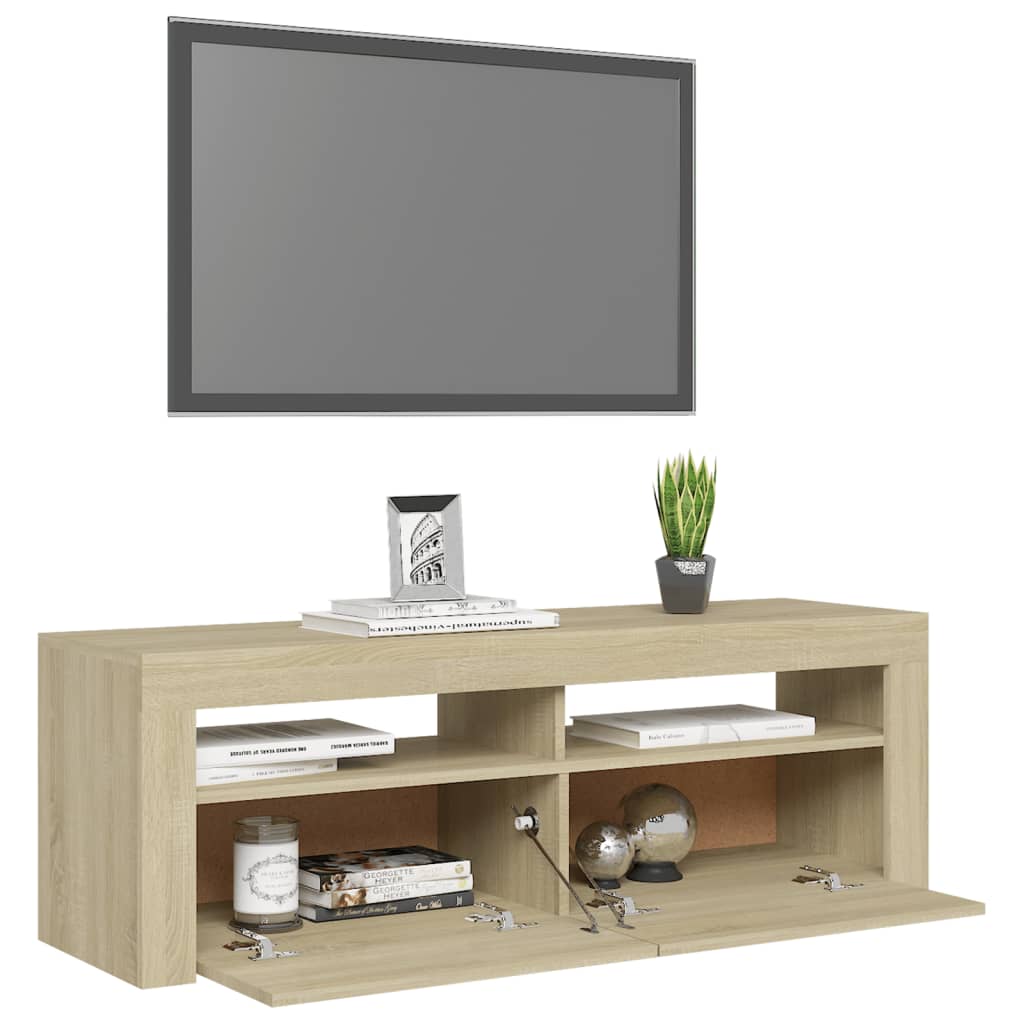 Tv-meubel met LED-verlichting 120x35x40 cm