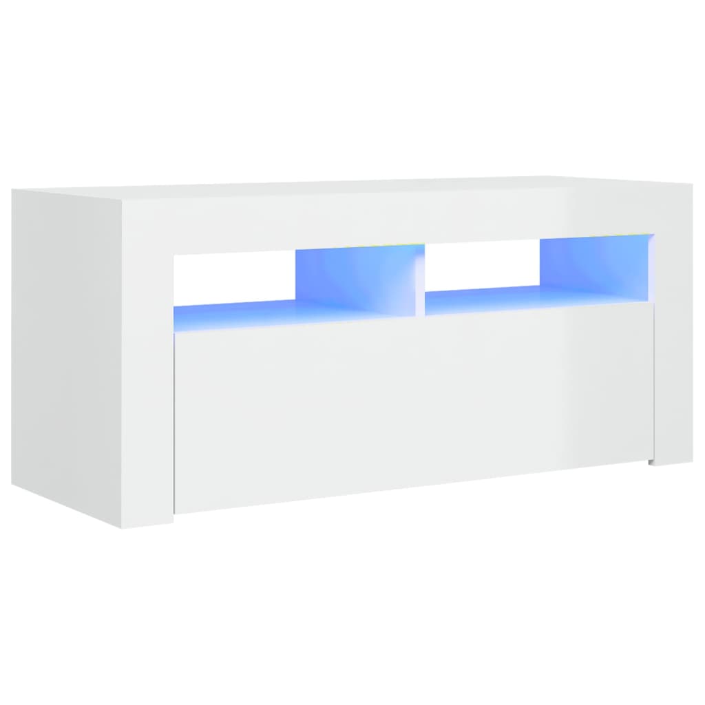 Tv-meubel met LED-verlichting 90x35x40 cm