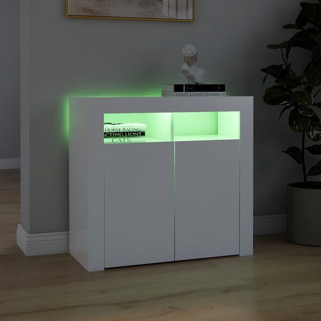 Dressoir met LED-verlichting 115,5x30x75 cm