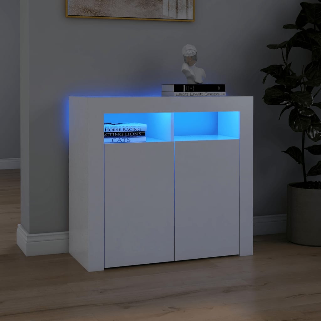 Dressoir met LED-verlichting 115,5x30x75 cm