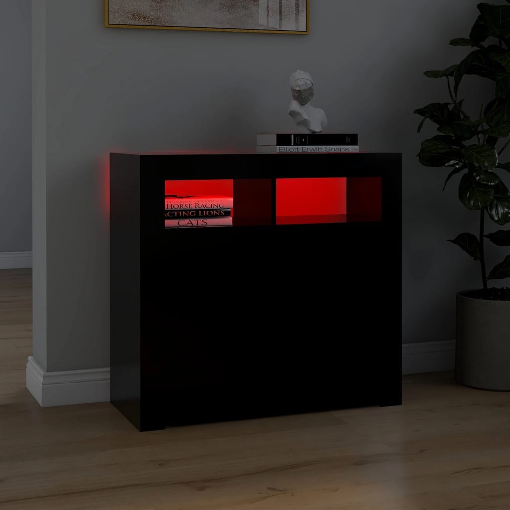 Dressoir met LED-verlichting 115,5x30x75 cm