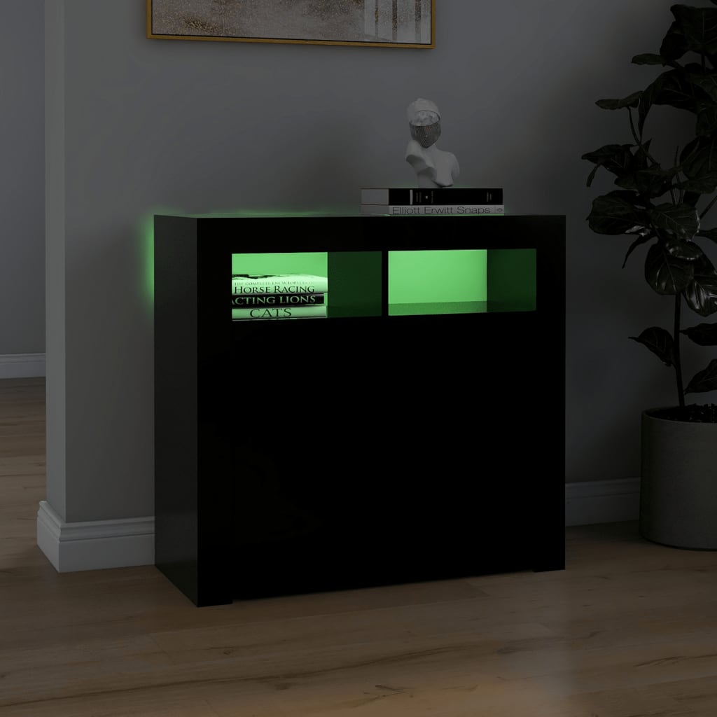 Dressoir met LED-verlichting 115,5x30x75 cm