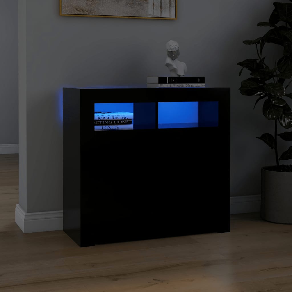 Dressoir met LED-verlichting 115,5x30x75 cm