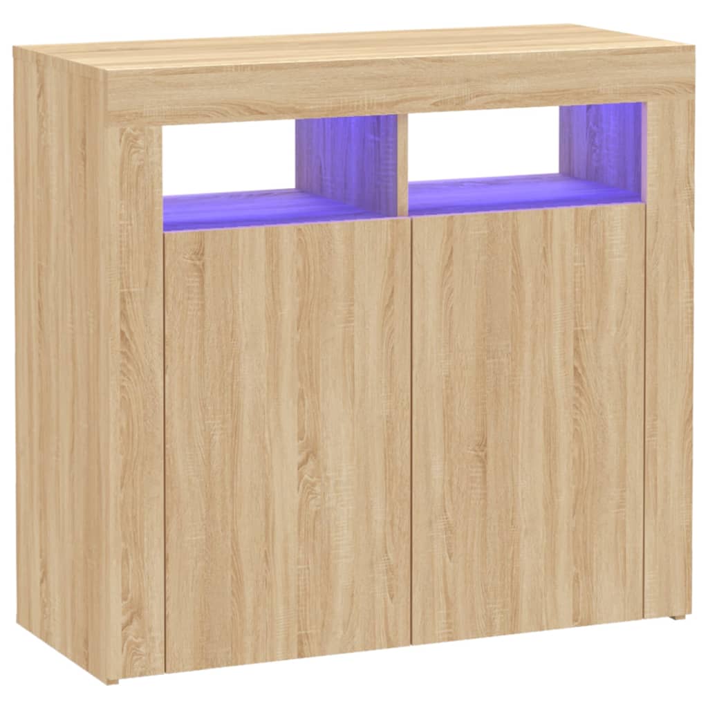 Dressoir met LED-verlichting 115,5x30x75 cm