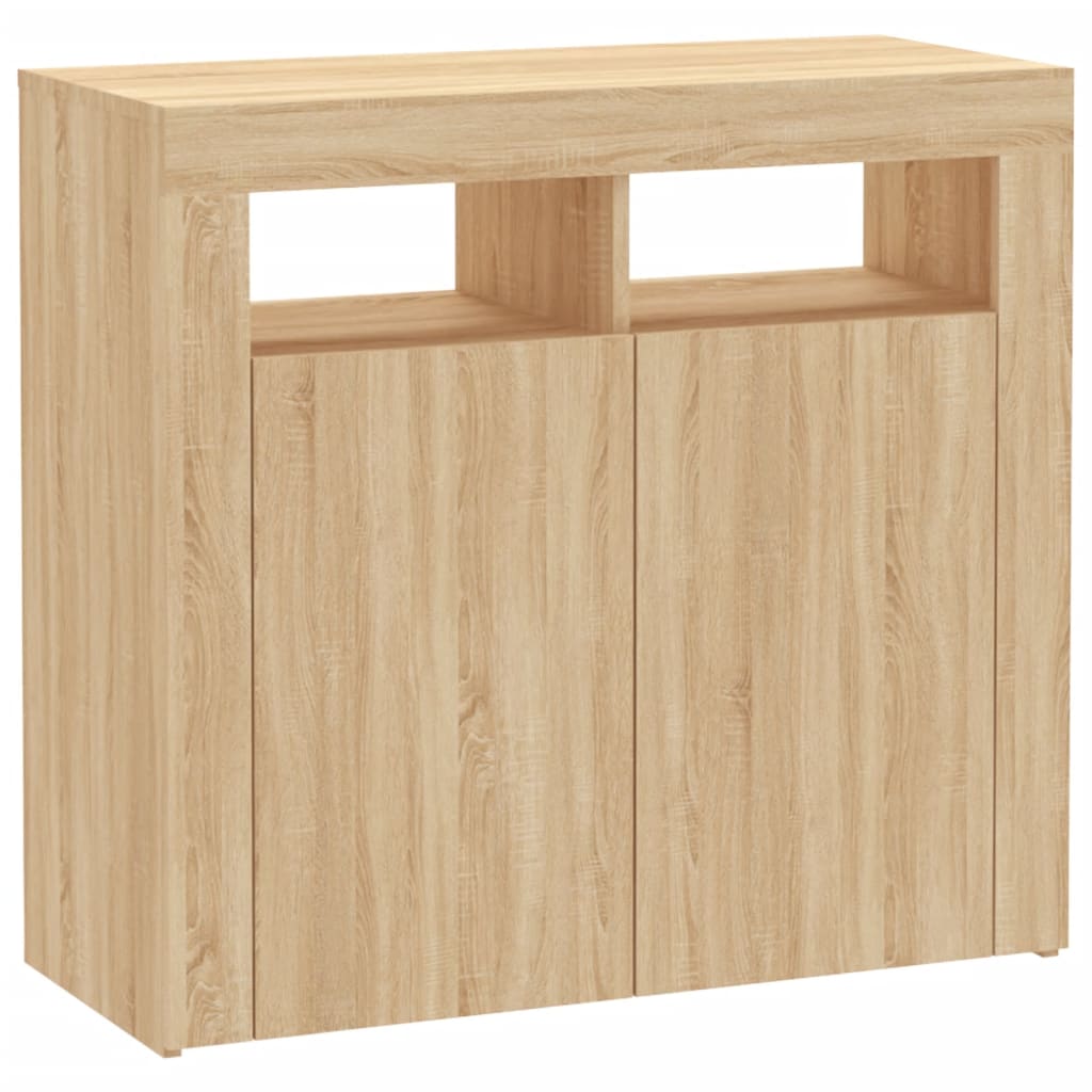 Dressoir met LED-verlichting 115,5x30x75 cm