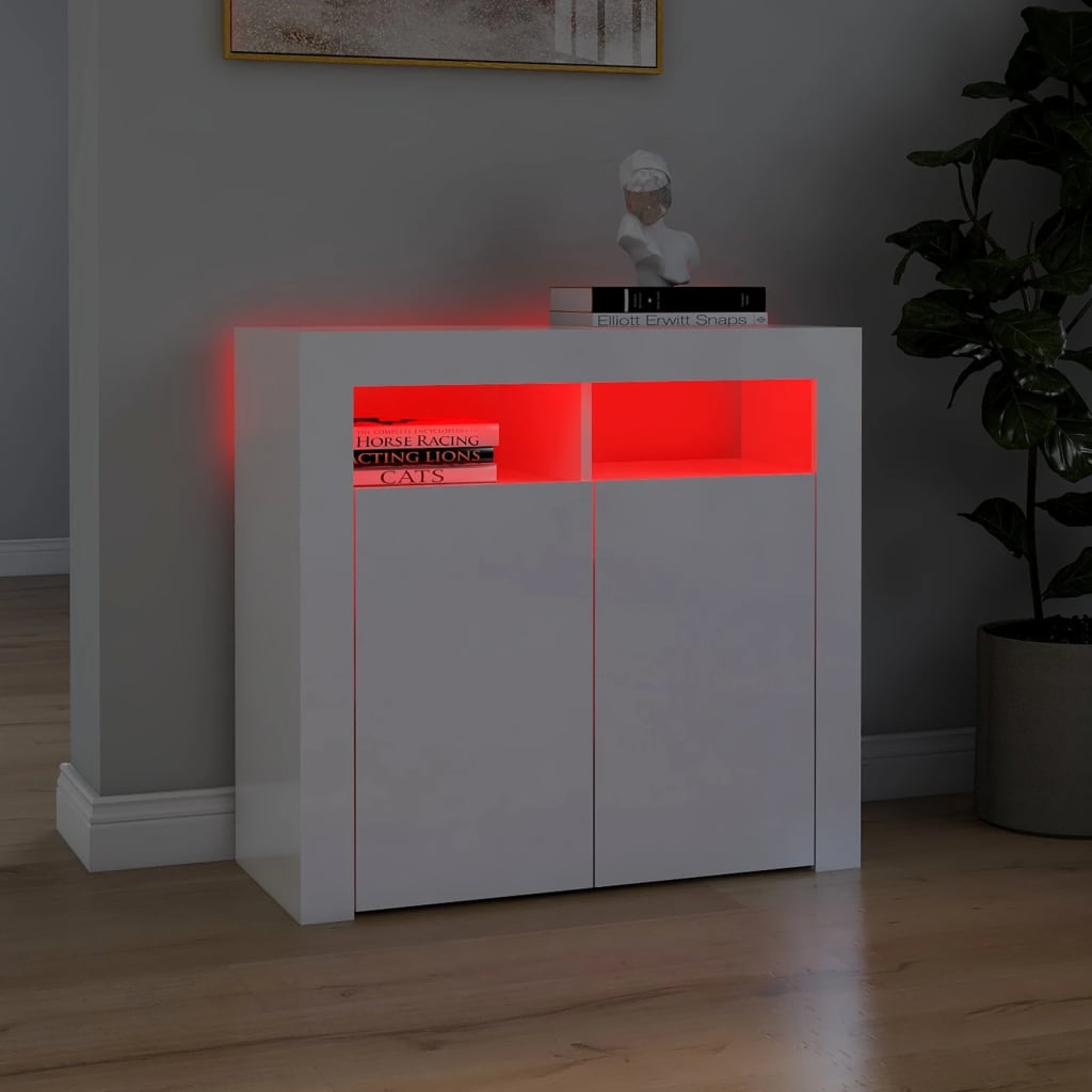 Dressoir met LED-verlichting 115,5x30x75 cm