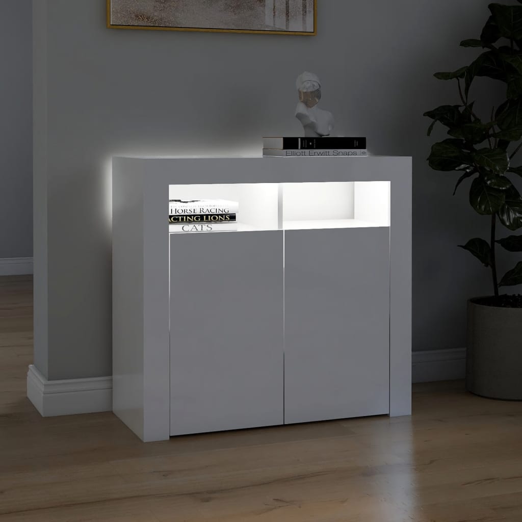 Dressoir met LED-verlichting 115,5x30x75 cm