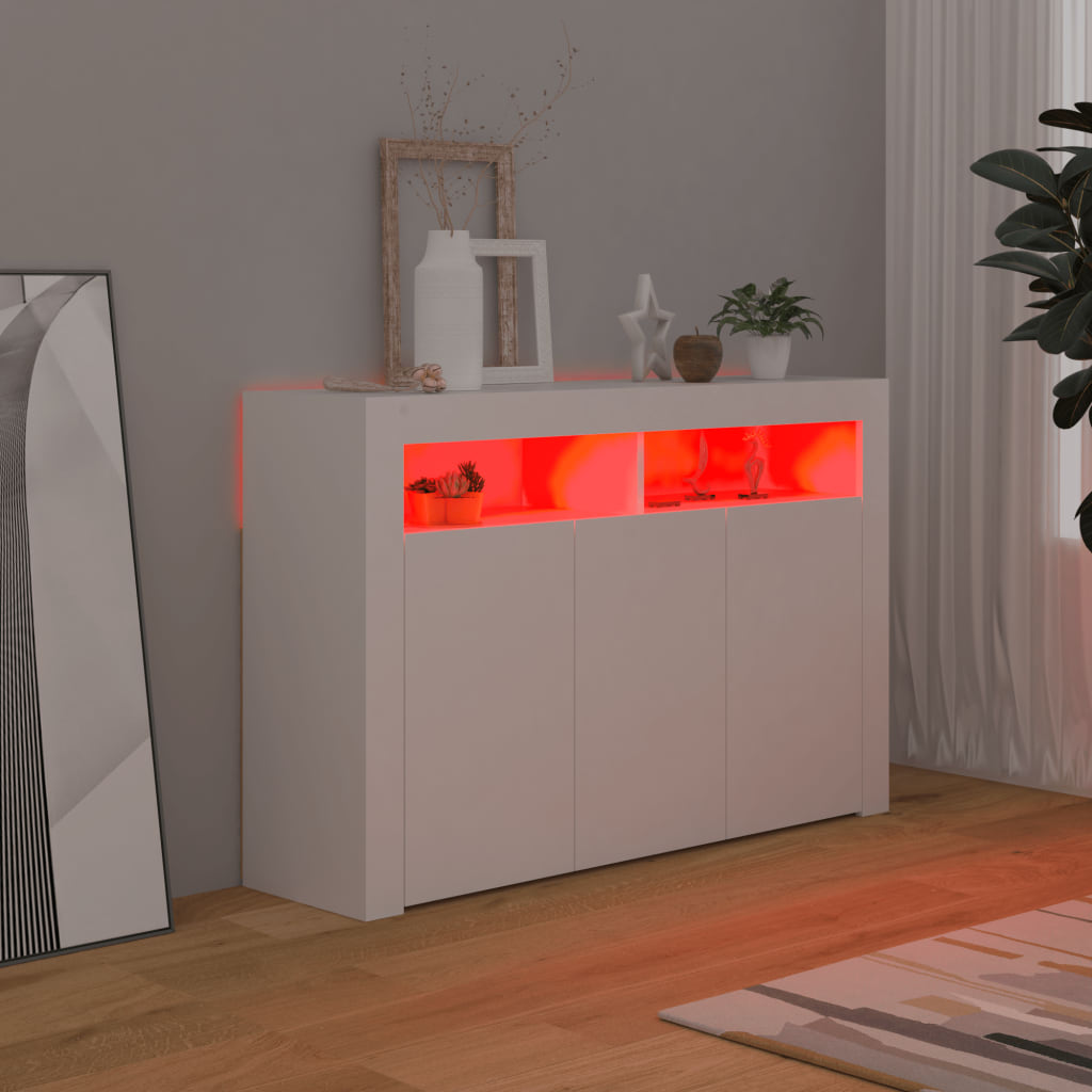 Dressoir met LED-verlichting 115,5x30x75 cm