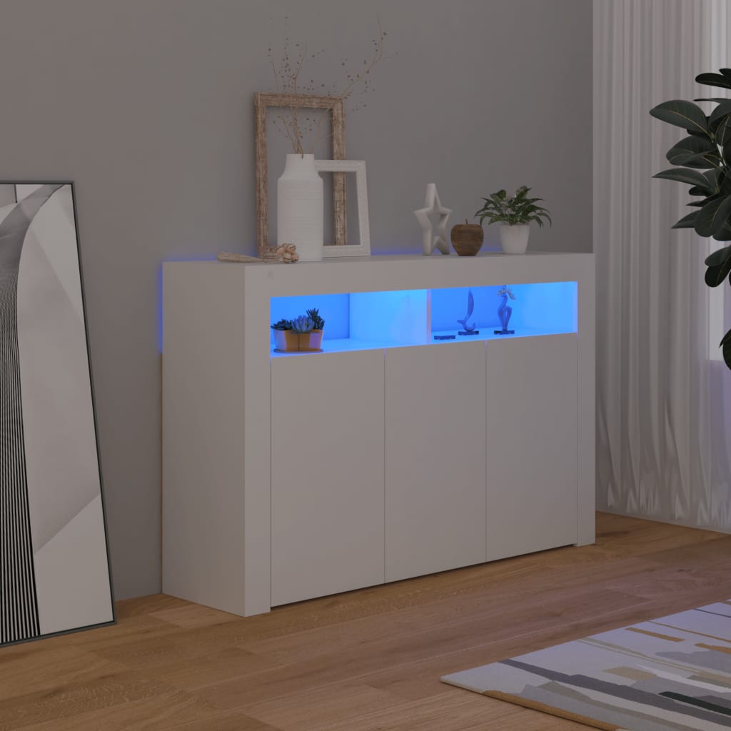 Dressoir met LED-verlichting 115,5x30x75 cm